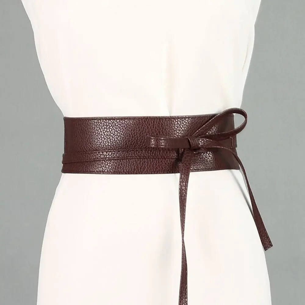 Belt Wrap Around Waist Dark Brown Chocolate Boho Gypsy Cinched - Picture 2 of 4